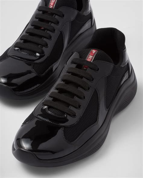 prada purple trainers|black high top prada sneakers.